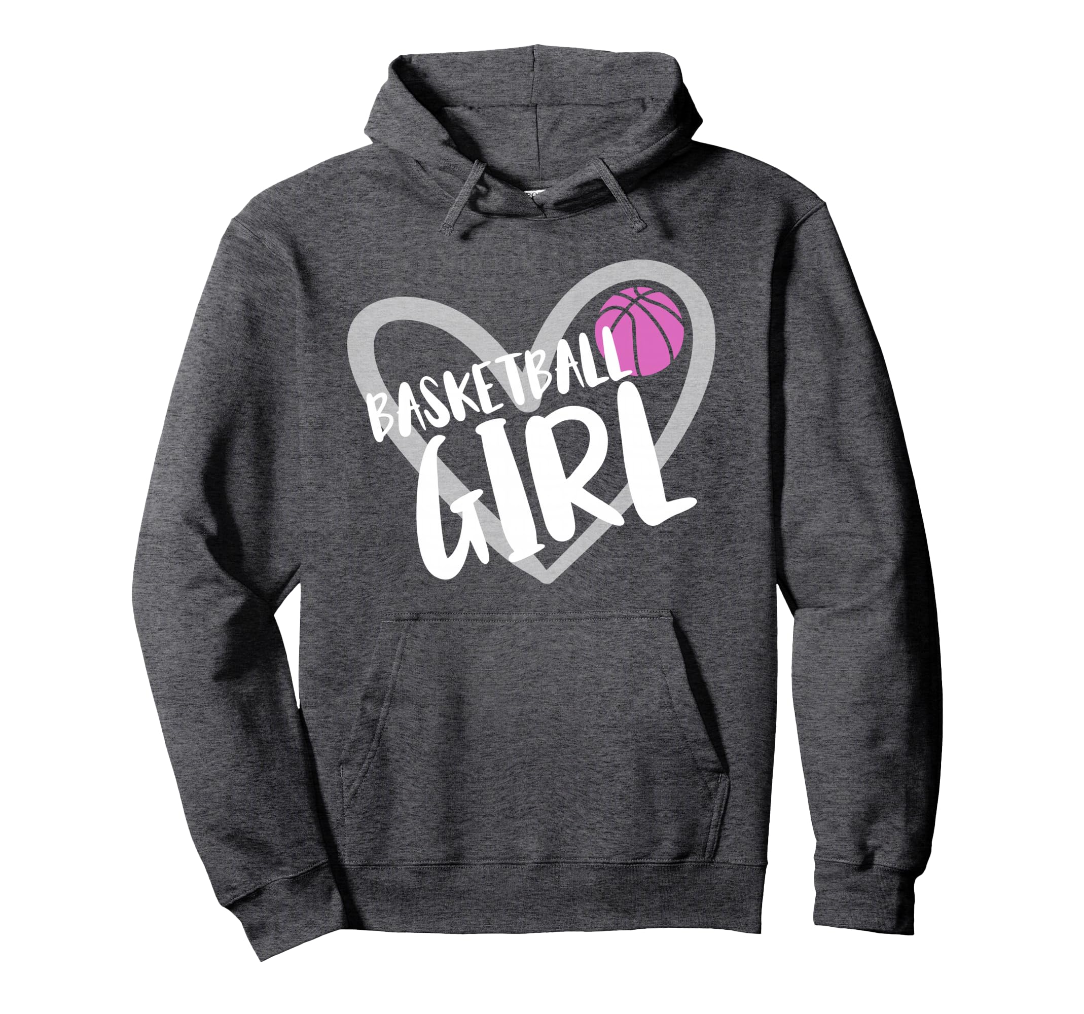 Basketball Heart Hoodie - Novelty Apparel Men Women - T-Shirt, Sweatshirt, Hoodie