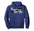 Soccer Grandpa Grandfather Checkered Hoodie - Fun Novelty Design Unisex - T-Shirt, Sweatshirt, Hoodie
