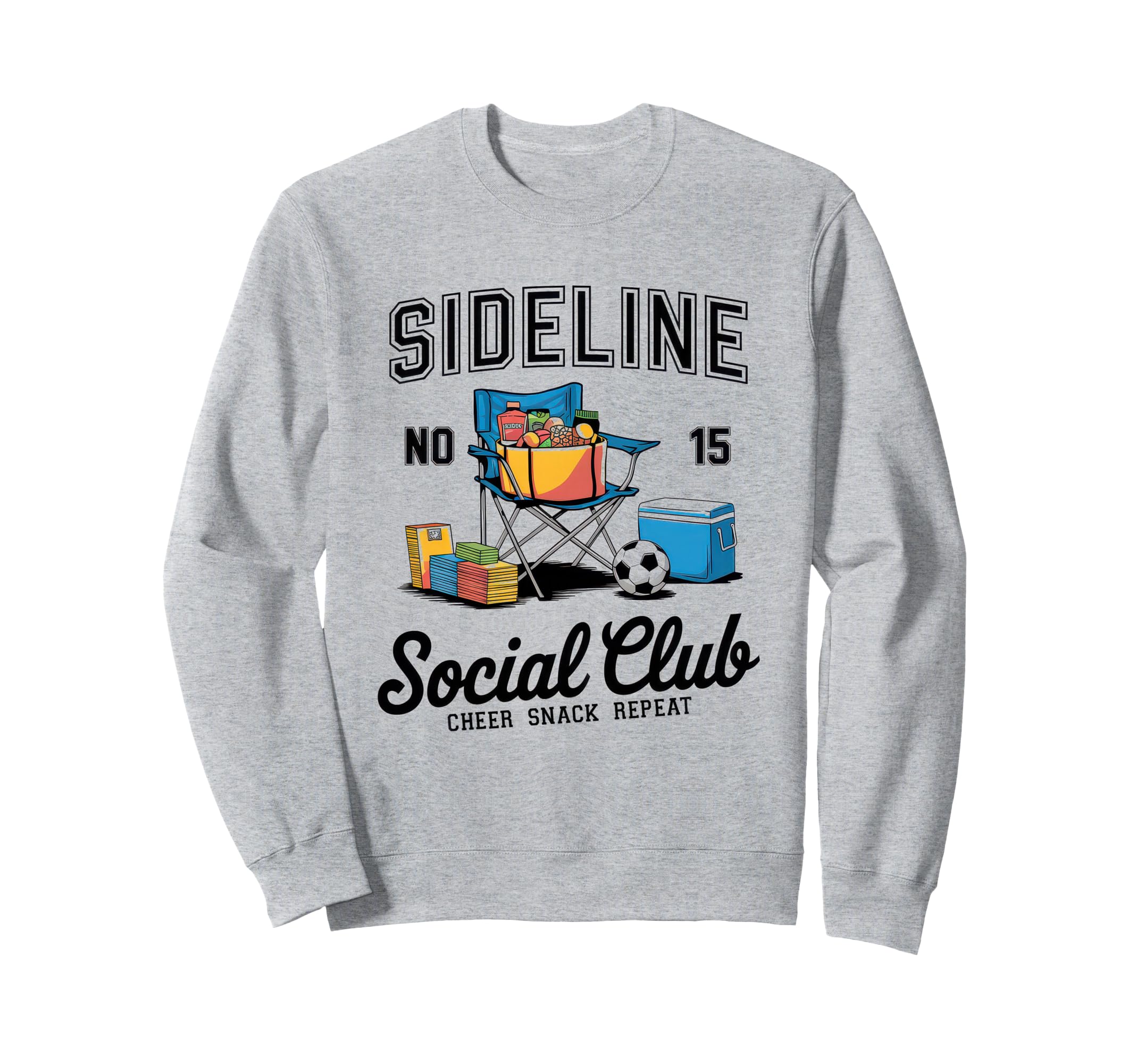 Sideline Social Club Soccer Mom Sweatshirt - Novelty Apparel for Adults - T-Shirt, Sweatshirt, Hoodie