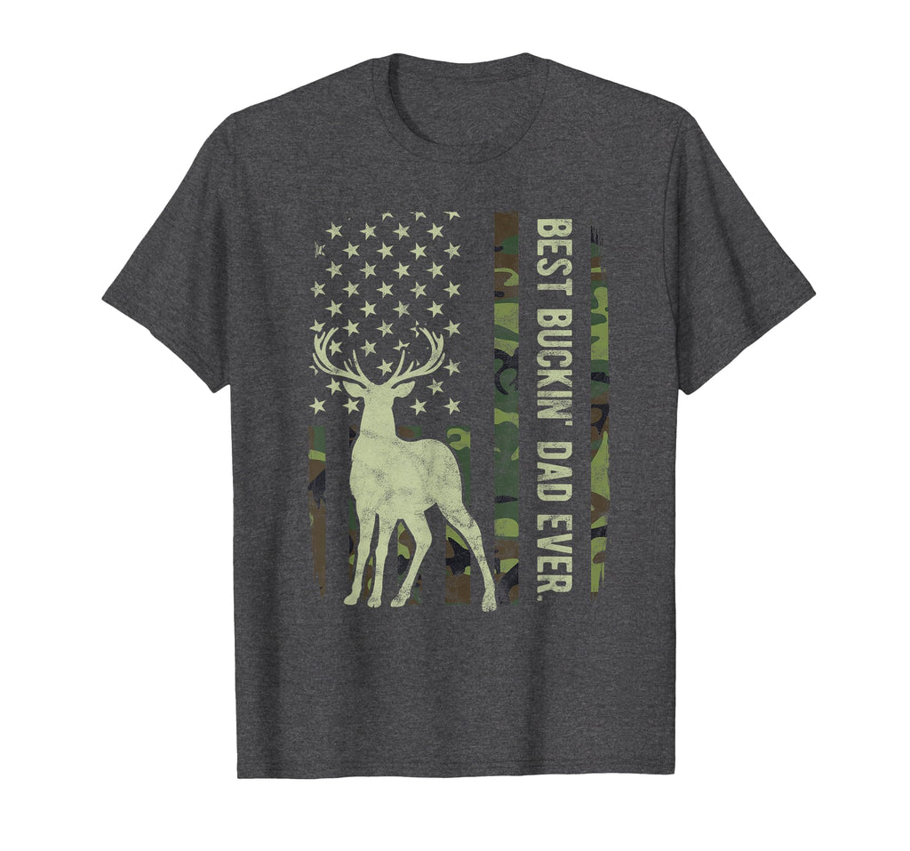 Best Buckin Dad Camouflage American Flag T-Shirt - Streetwear Style Unisex - T-Shirt, Sweatshirt, Hoodie