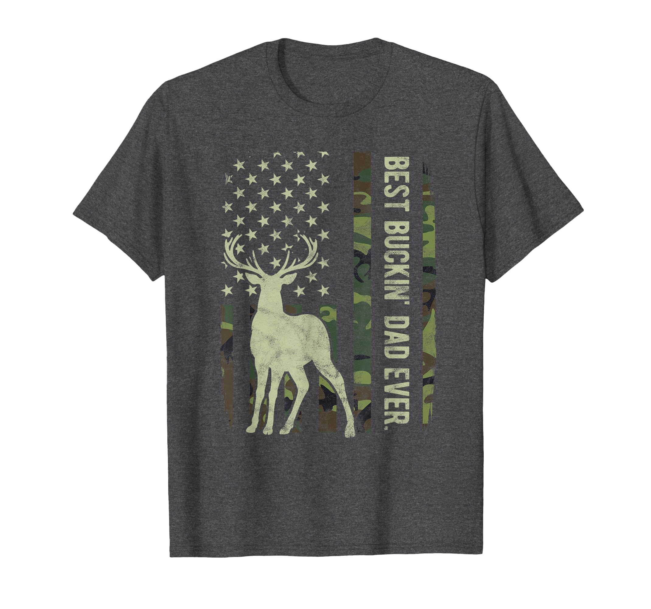Best Buckin Dad Camouflage American Flag T-Shirt - Streetwear Style Unisex - T-Shirt, Sweatshirt, Hoodie