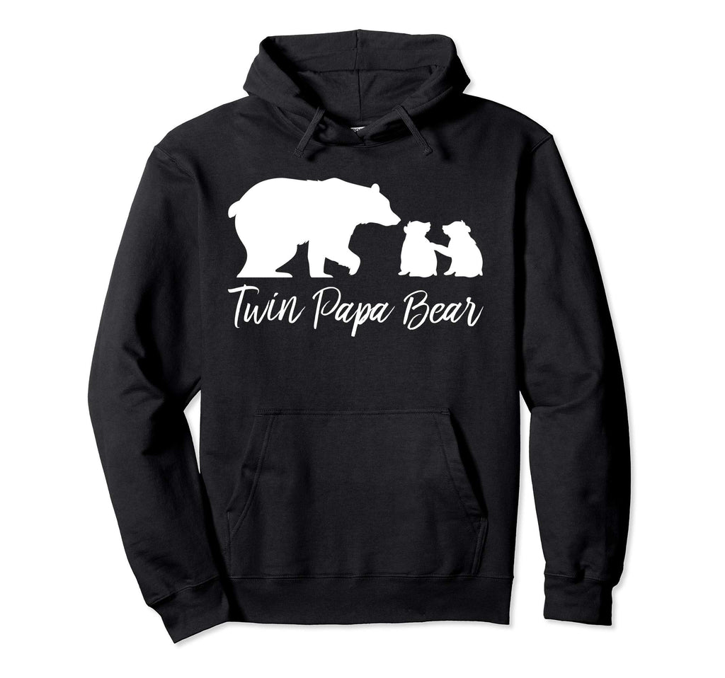 Twin Papa Bear Two Cubs Hoodie - Novelty Apparel for Adults - T-Shirt, Sweatshirt, Hoodie