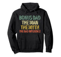 Bonus Dad Myth Bad Influence Hoodie - Custom Art Print for Adults - T-Shirt, Sweatshirt, Hoodie
