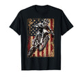 Dirt Bike Usa Flag Motocross Riders T-Shirt - Minimalist Print Men Women - T-Shirt, Sweatshirt, Hoodie