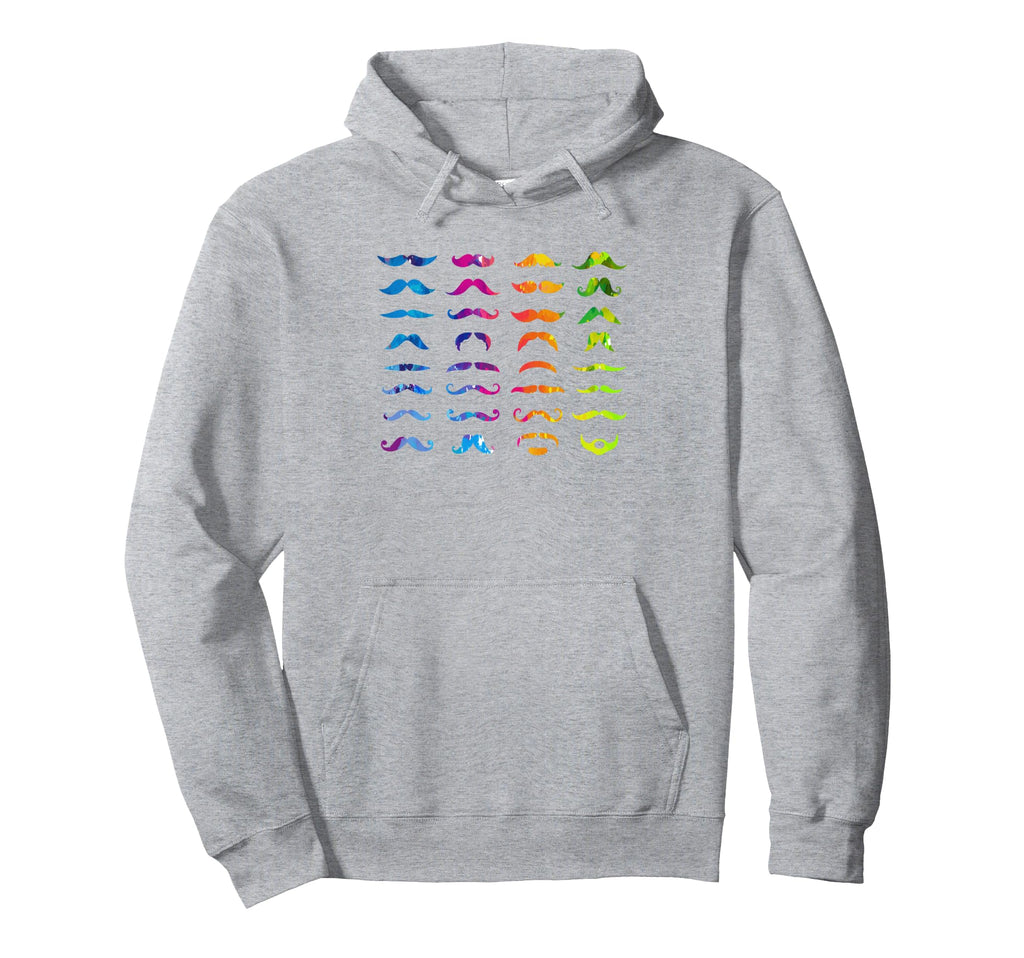 Colorful Mustache Beards Bearded Hoodie - Streetwear Style Men Women - T-Shirt, Sweatshirt, Hoodie