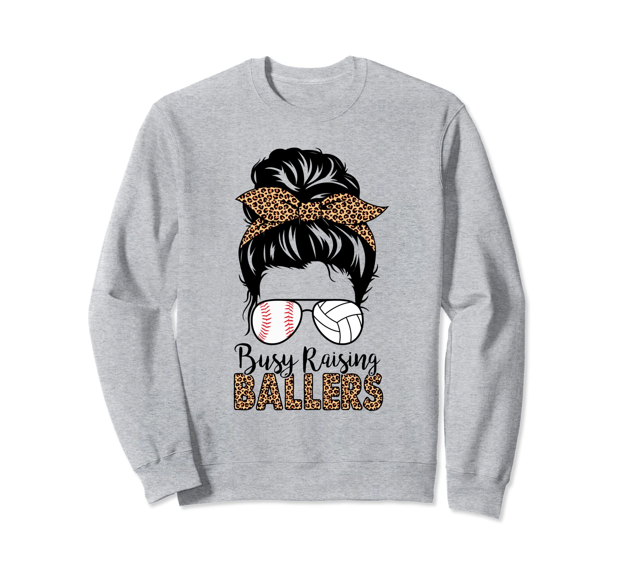 Busy Raising Ballers Volleyball Sweatshirt - Minimalist Print for Adults - T-Shirt, Sweatshirt, Hoodie