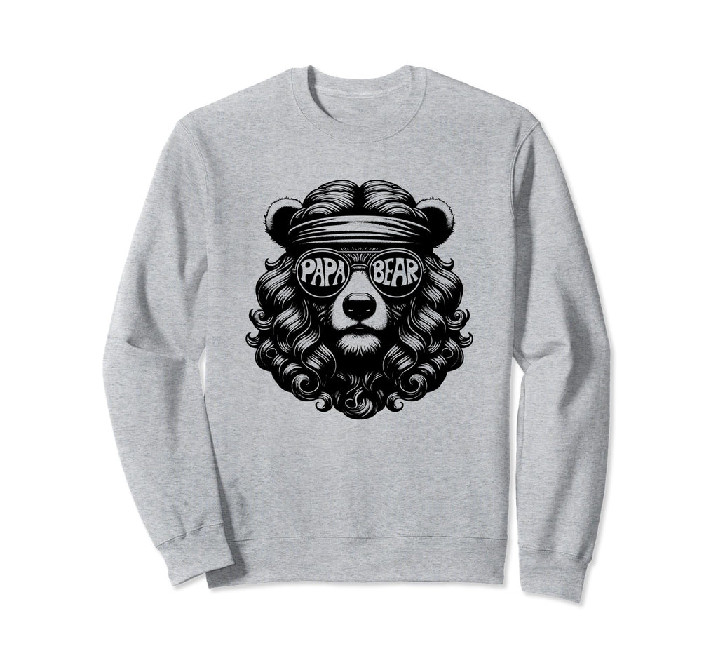 Papa Bear Face Fathers Day Sweatshirt - Casual Everyday Wear Unisex - T-Shirt, Sweatshirt, Hoodie
