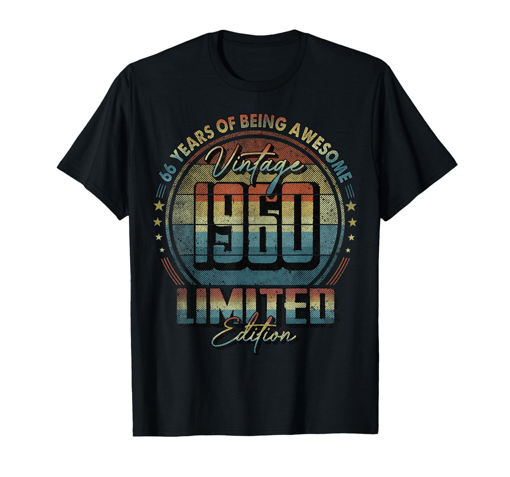 1960 66 Year Old 66Th Birthday T-Shirt - Fun Novelty Design Unisex - T-Shirt, Sweatshirt, Hoodie