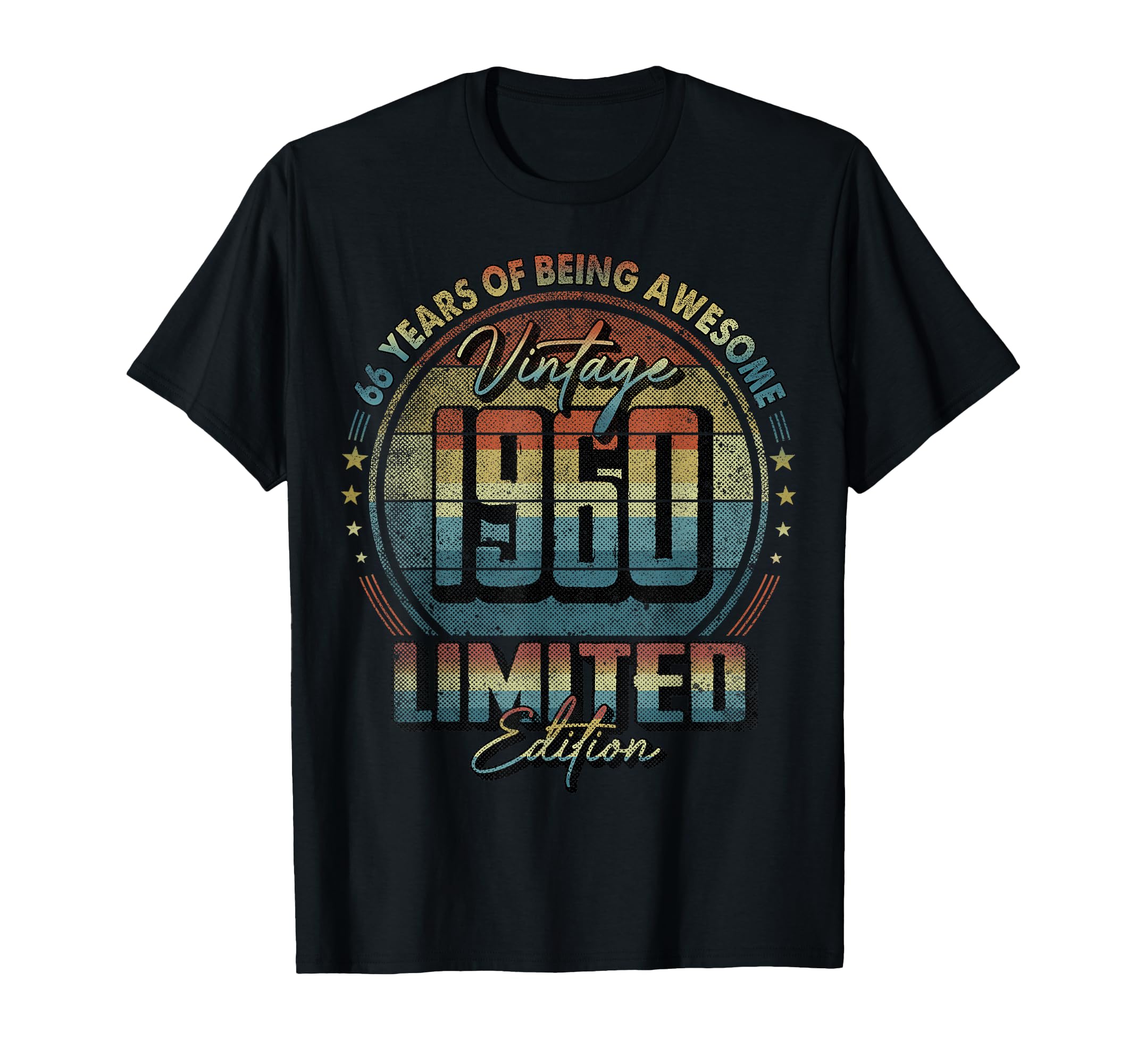 1960 66 Year Old 66Th Birthday T-Shirt - Fun Novelty Design Unisex - T-Shirt, Sweatshirt, Hoodie