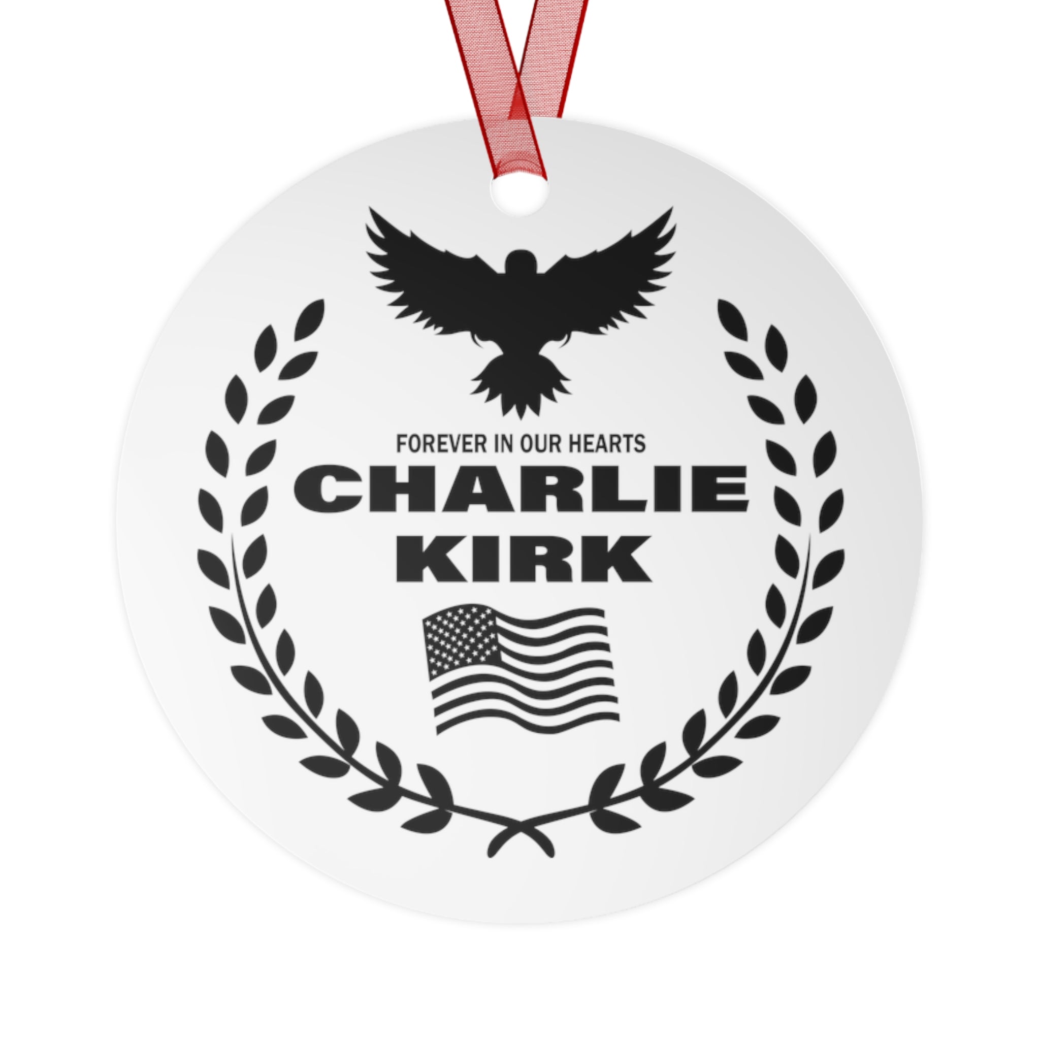 Freedom Charlie Kirk Forever Our Hearts Ornament - Adult & Kids T-Shirts, Sweatshirts & Hoodies apparel design preview 1