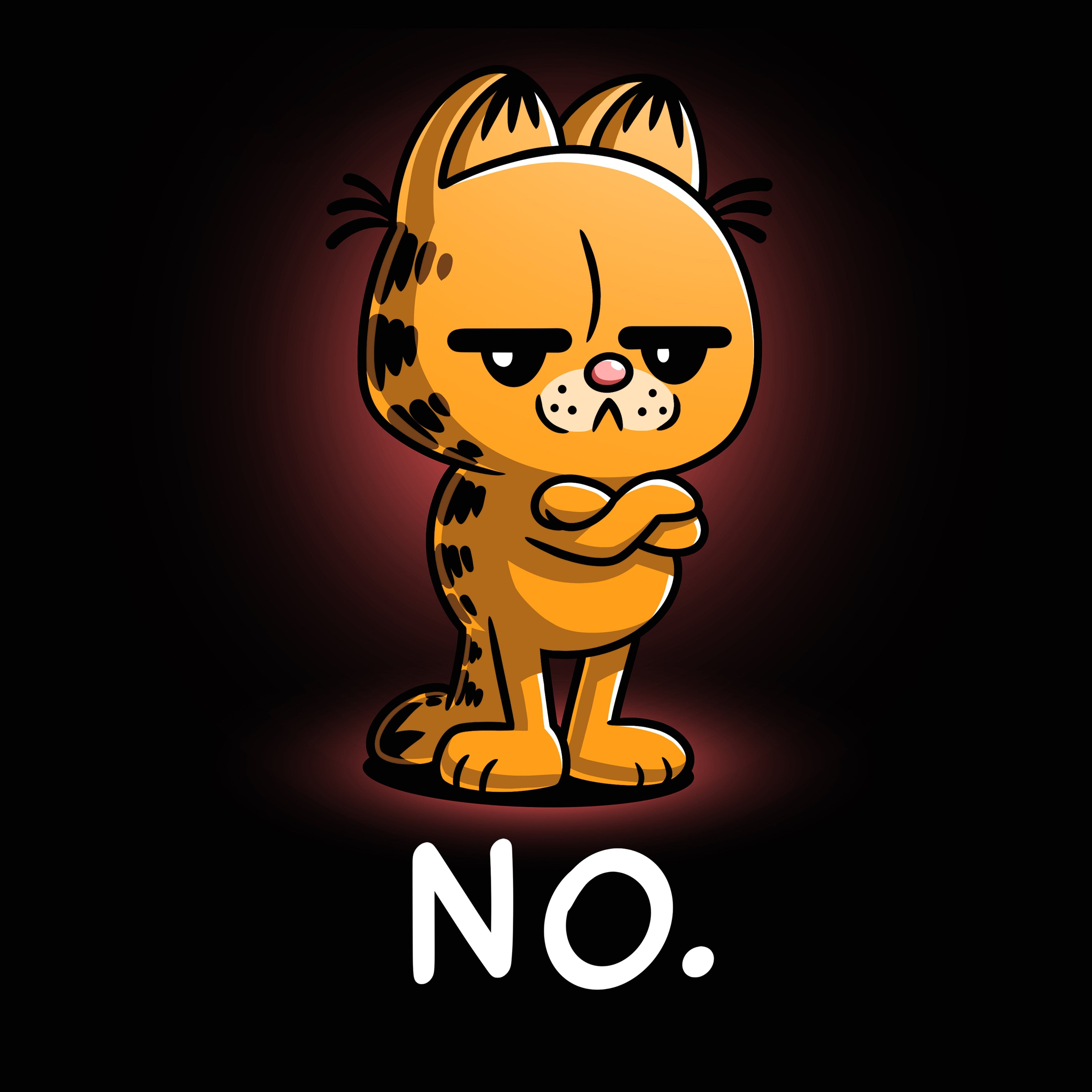 No. (Garfield) - Adult & Kids T-Shirts, Sweatshirts & Hoodies apparel design preview 1