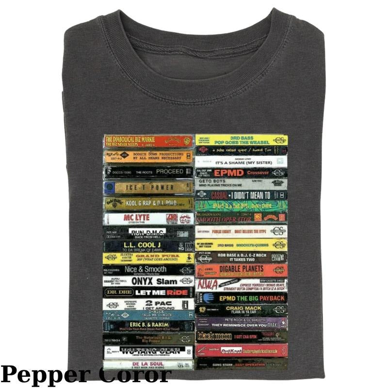 90'S Hip Hop Cassette Tapes Mix Mixtape 100% Ringspun - Adult & Kids T-Shirts, Sweatshirts & Hoodies apparel design preview 1