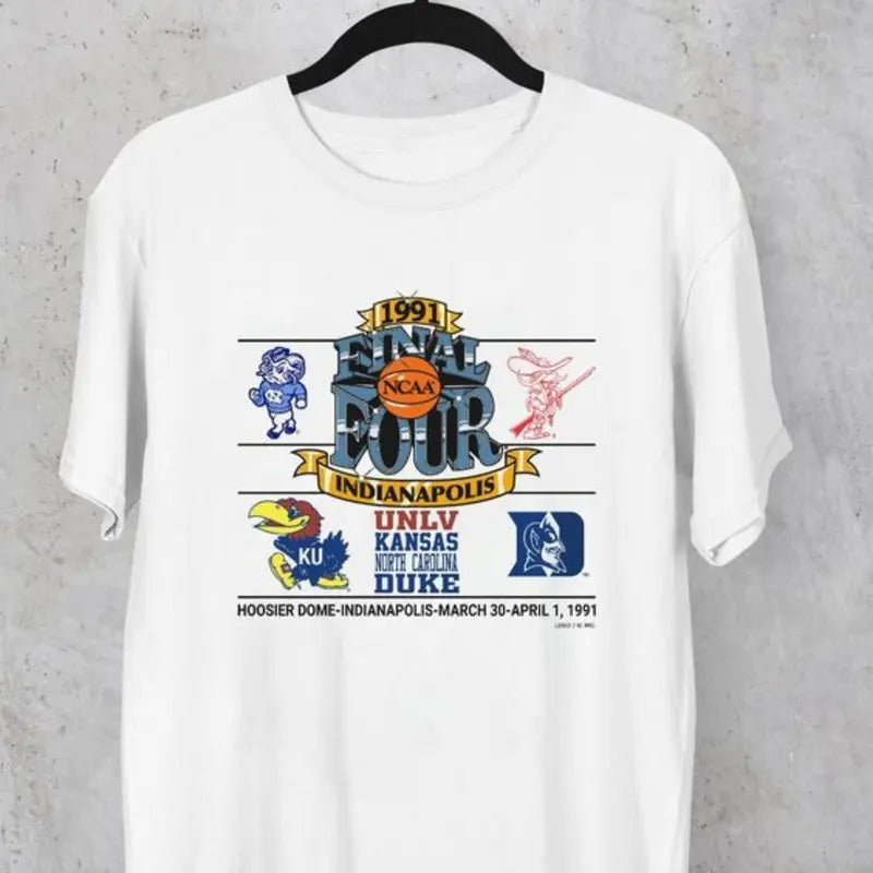 90s 80s Vintage 1991'S Final Four Indianapolis - Adult & Kids T-Shirts, Sweatshirts & Hoodies apparel design preview 1