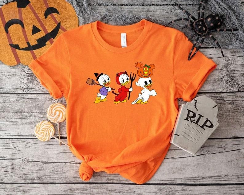 90s Halloween Ducks Duck Cartoon Spooky Season - Adult & Kids T-Shirts, Sweatshirts & Hoodies apparel design preview 1