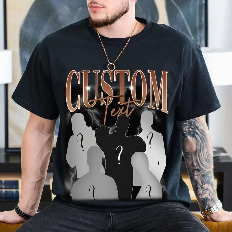 90s Vintage Bootleg Custom Rap Face Valentine Photo - Adult & Kids T-Shirts, Sweatshirts & Hoodies apparel design preview 1