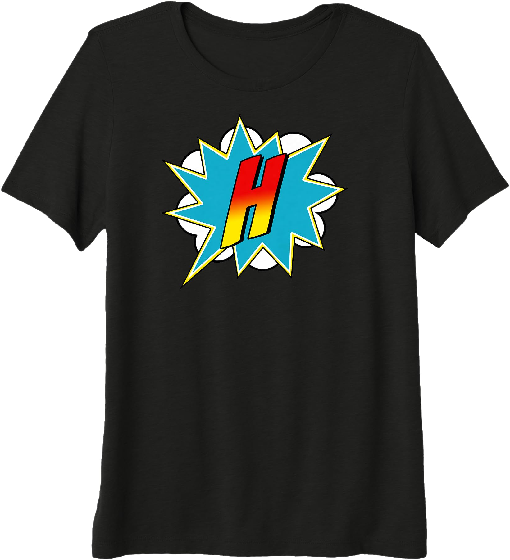 Letter H Superhero Name Comic Letter T-Shirt - Streetwear Style for Adults - T-Shirt, Sweatshirt, Hoodie