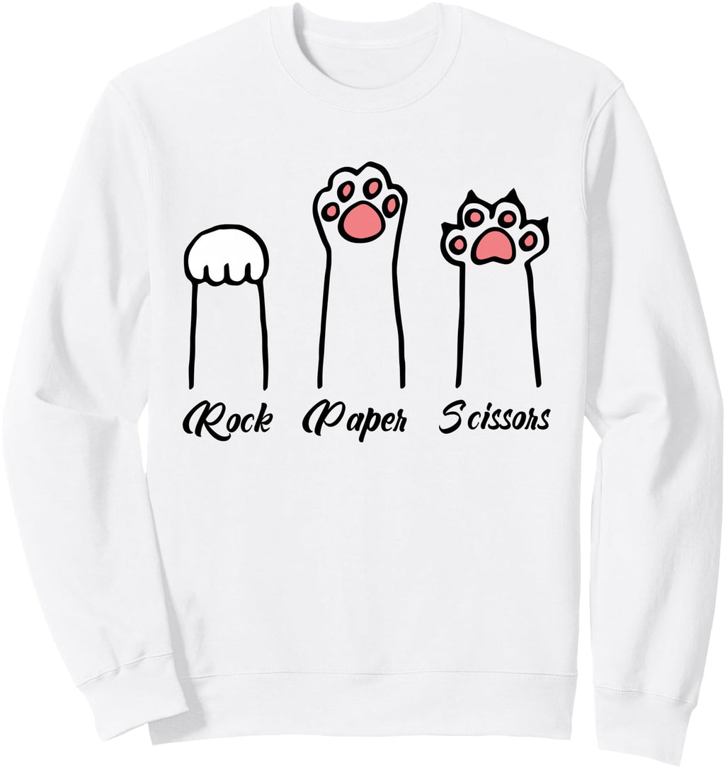 Exclusive Rock Paper Scissors Cat Sweatshirt - Custom Art Print Men Women - T-Shirt, Sweatshirt, Hoodie