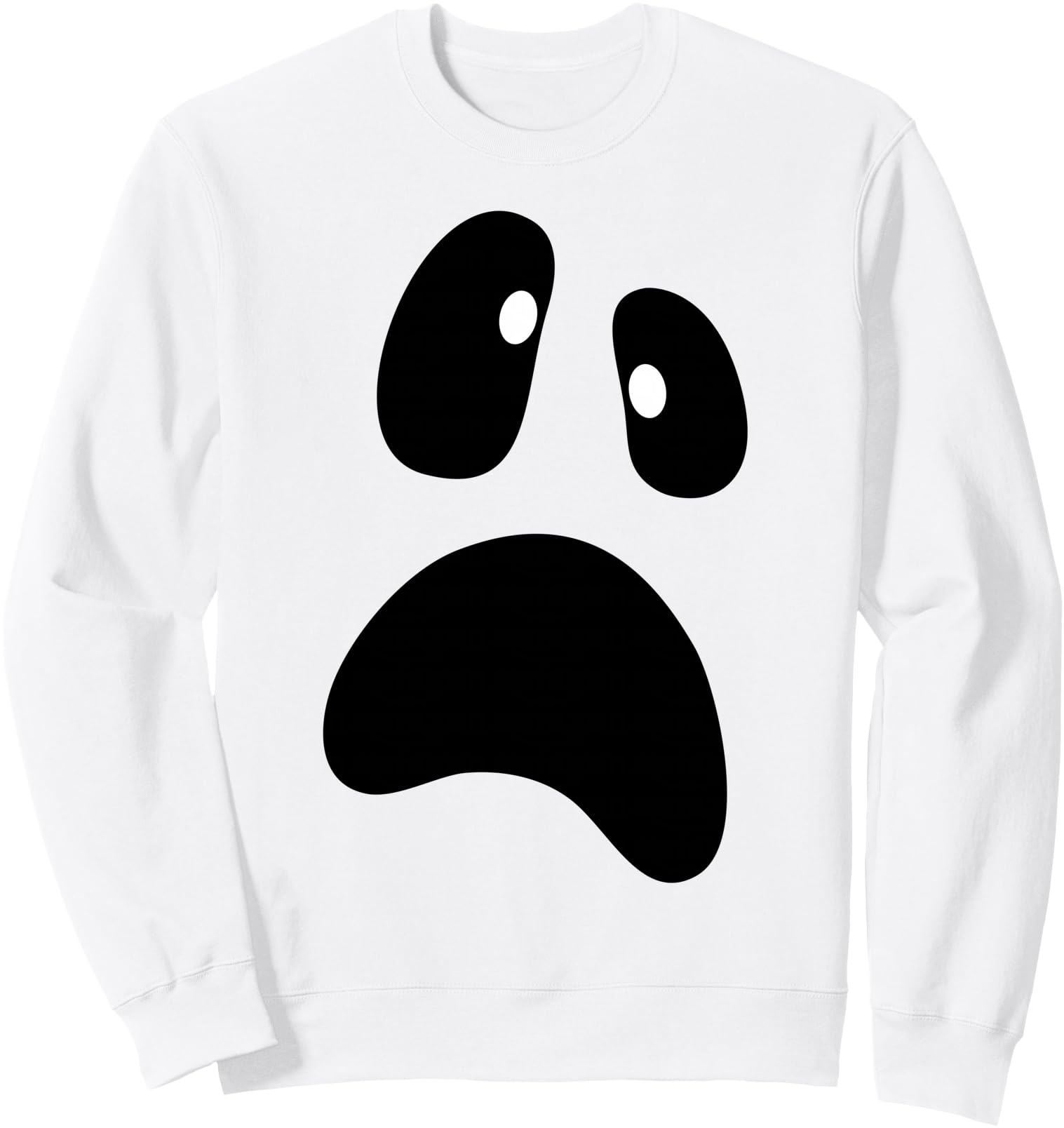 Original Ghost Silly Face Spooky Hoodie - Custom Art Print Unisex - T-Shirt, Sweatshirt, Hoodie
