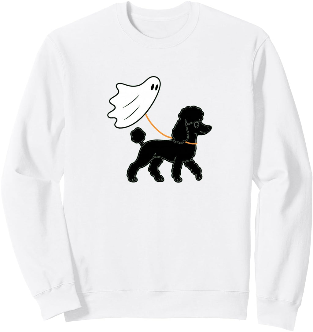 Handcrafted Flying Ghost Walking Black T-Shirt - Unique Graphic Men Women - T-Shirt, Sweatshirt, Hoodie