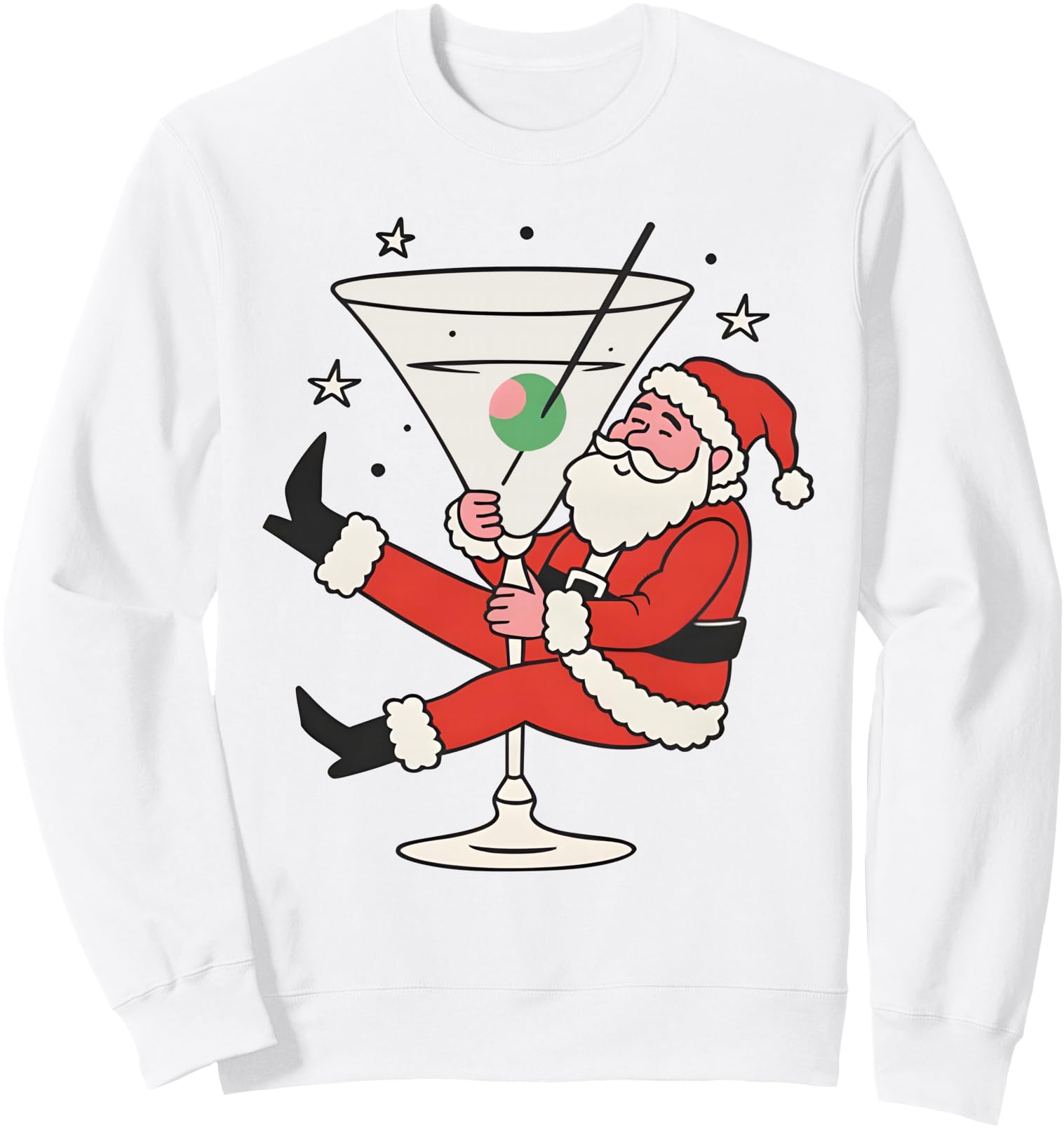 Original Holiday Party Drinking Santa Hoodie - Trendy Graphic for Adults - T-Shirt, Sweatshirt, Hoodie