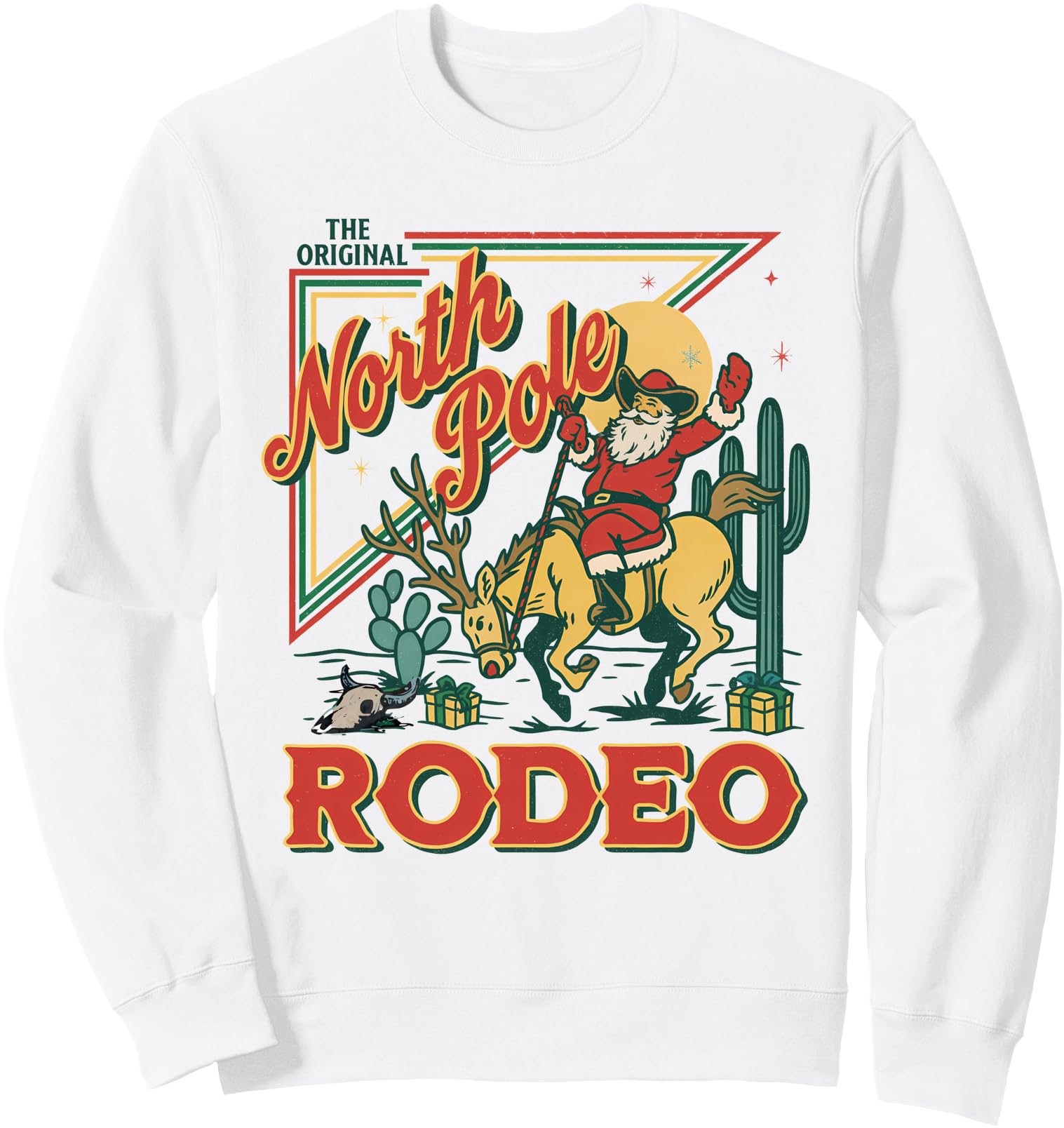 Original North Pole Rodeo Festive Sweatshirt - Trendy Graphic Men Women - T-Shirt, Sweatshirt, Hoodie