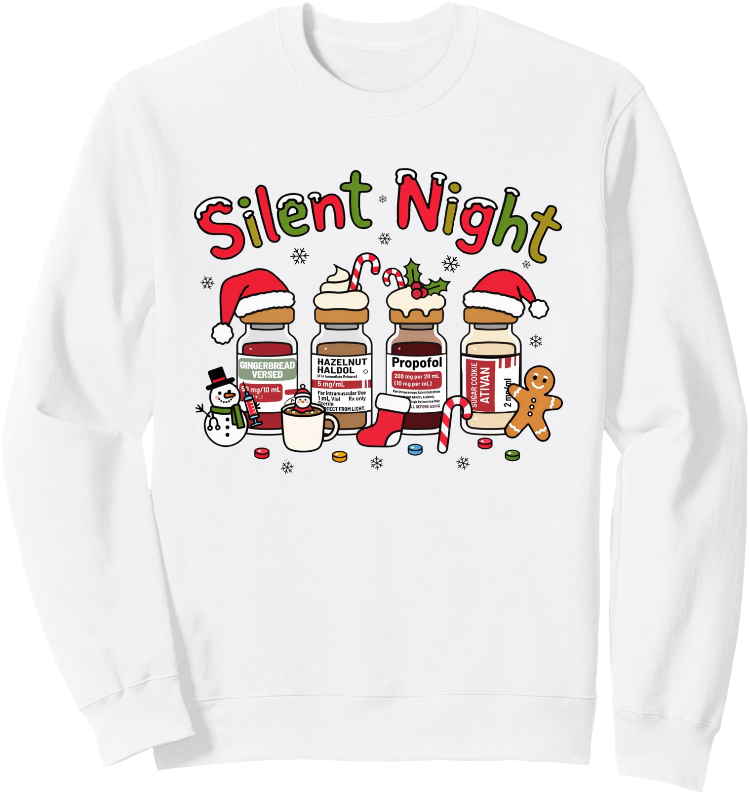 Exclusive Silent Night Icu Nurse T-Shirt - Fun Novelty Design Unisex - T-Shirt, Sweatshirt, Hoodie