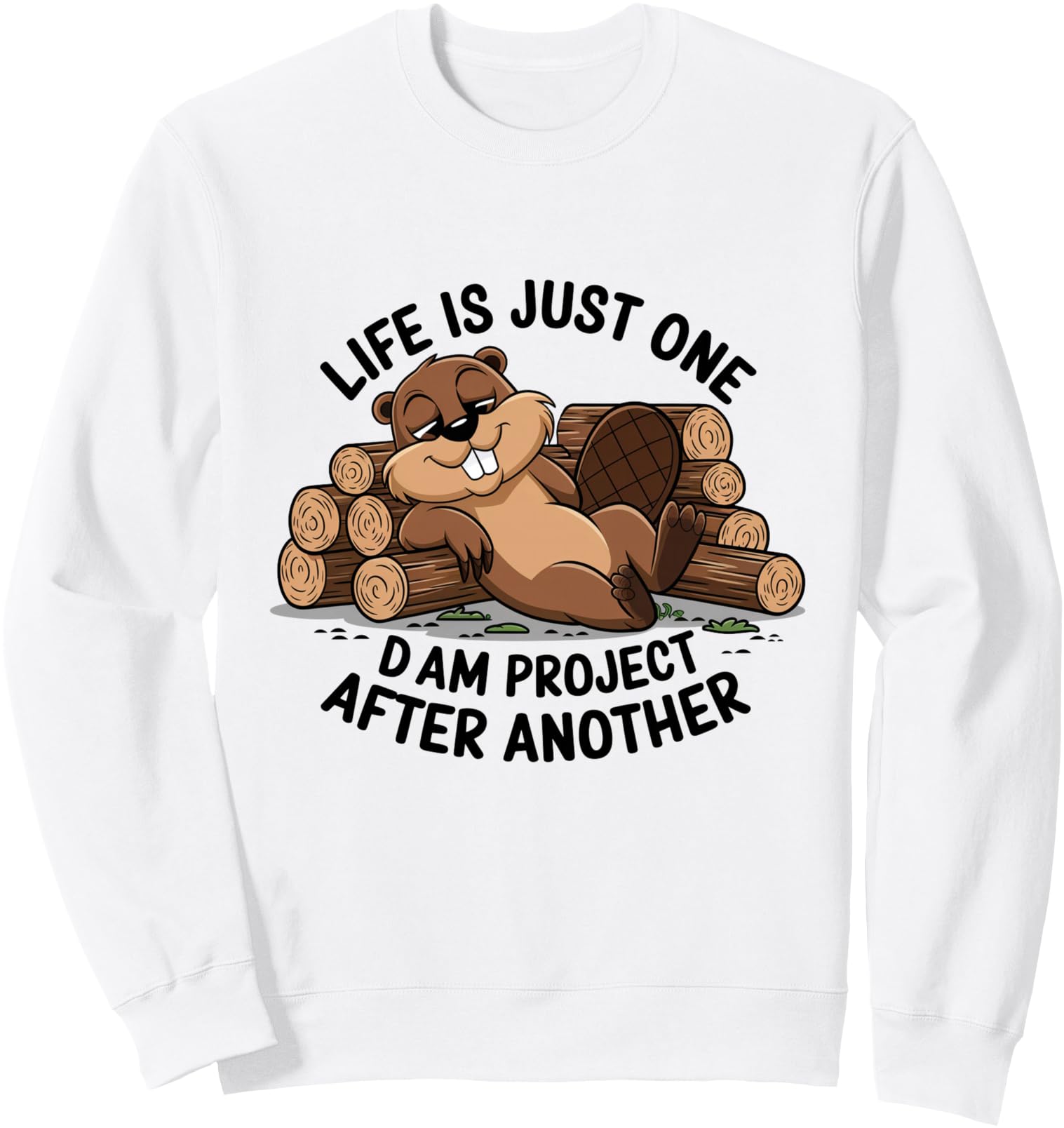 Life Is Just One Dam Project After Sweatshirt - Aesthetic Graphic Unisex - T-Shirt, Sweatshirt, Hoodie