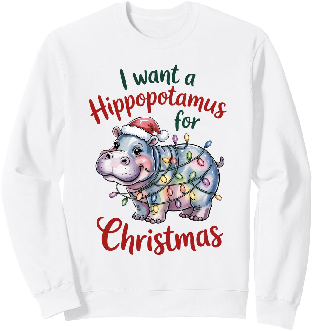 Handcrafted I Want Hippopotamus Hippo T-Shirt - Trendy Graphic Unisex - T-Shirt, Sweatshirt, Hoodie