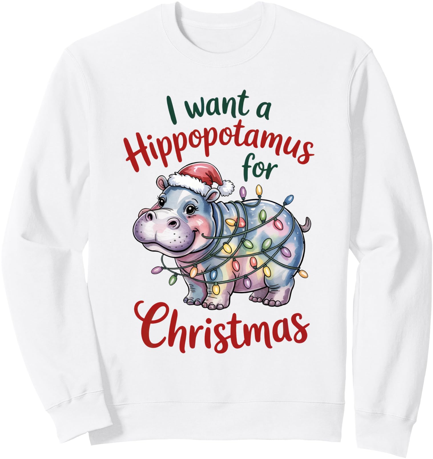 Handcrafted I Want Hippopotamus Hippo T-Shirt - Trendy Graphic Unisex - T-Shirt, Sweatshirt, Hoodie