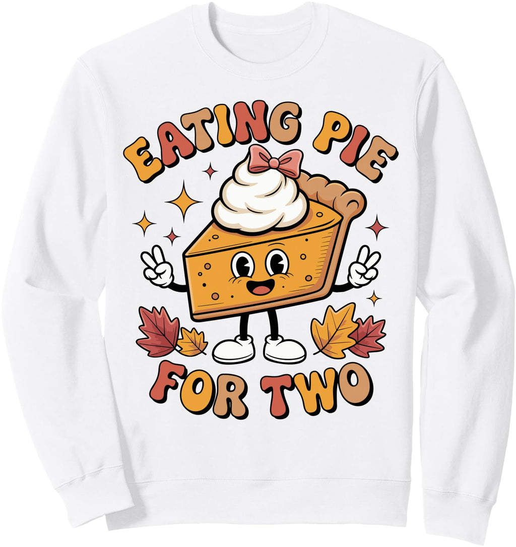 Exclusive Eating Pie Two Thanksgiving T-Shirt - Novelty Apparel for Adults - T-Shirt, Sweatshirt, Hoodie