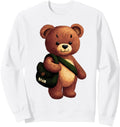 Exclusive Bear Green Shoulder Bag Hoodie - Fun Novelty Design Men Women - T-Shirt, Sweatshirt, Hoodie