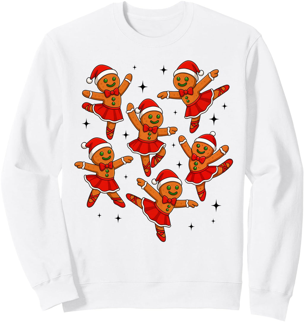 Gingerbread Ballerinas Ballet Dancers Hoodie - Casual Everyday Wear Unisex - T-Shirt, Sweatshirt, Hoodie