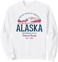 Authentic Looking Styled Alaska Sweatshirt - Custom Art Print Men Women - T-Shirt, Sweatshirt, Hoodie