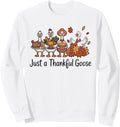 Just Thankful Goose Cozy Geese Autumn Hoodie - Aesthetic Graphic Unisex - T-Shirt, Sweatshirt, Hoodie