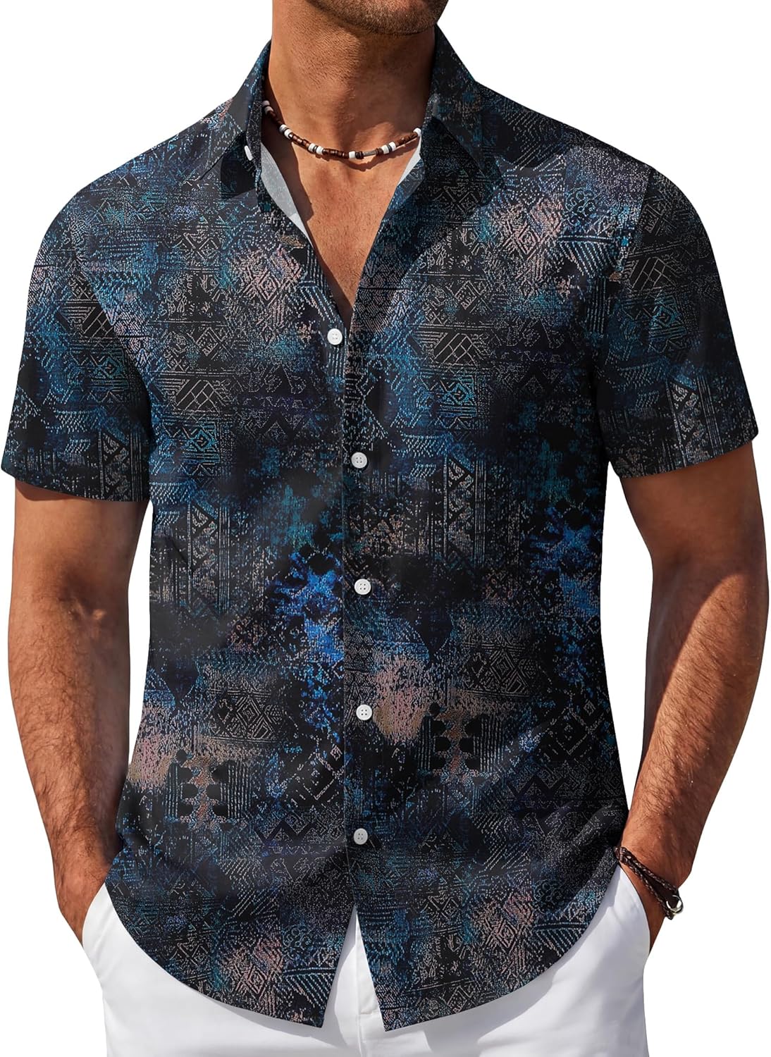Mens Hawaiian Short Sleeve Button Down Beach Vacation - Adult & Kids T-Shirts, Sweatshirts & Hoodies apparel design preview 1