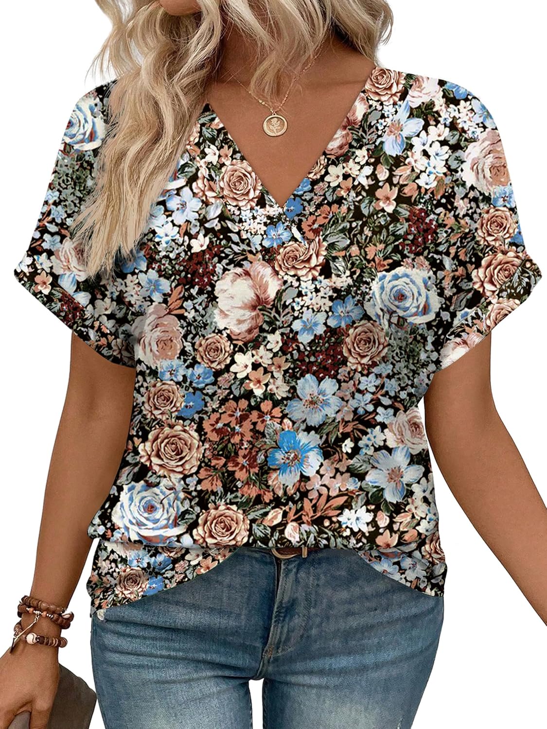 Womens Summer Tops Short Dolman Sleeve 2026 Fashion V - Adult & Kids T-Shirts, Sweatshirts & Hoodies apparel design preview 1