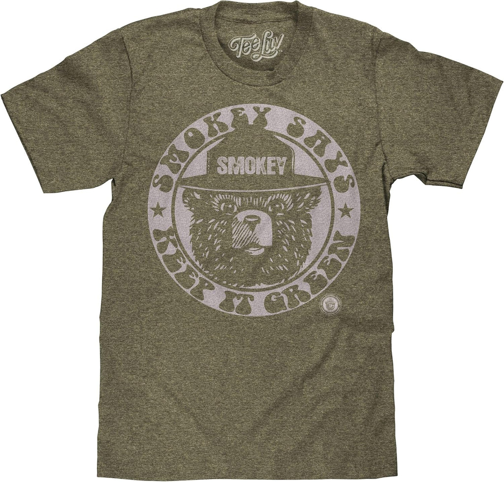 Men's Smokey Bear Retro Says Keep It Green Mascot - Adult & Kids T-Shirts, Sweatshirts & Hoodies apparel design preview 1