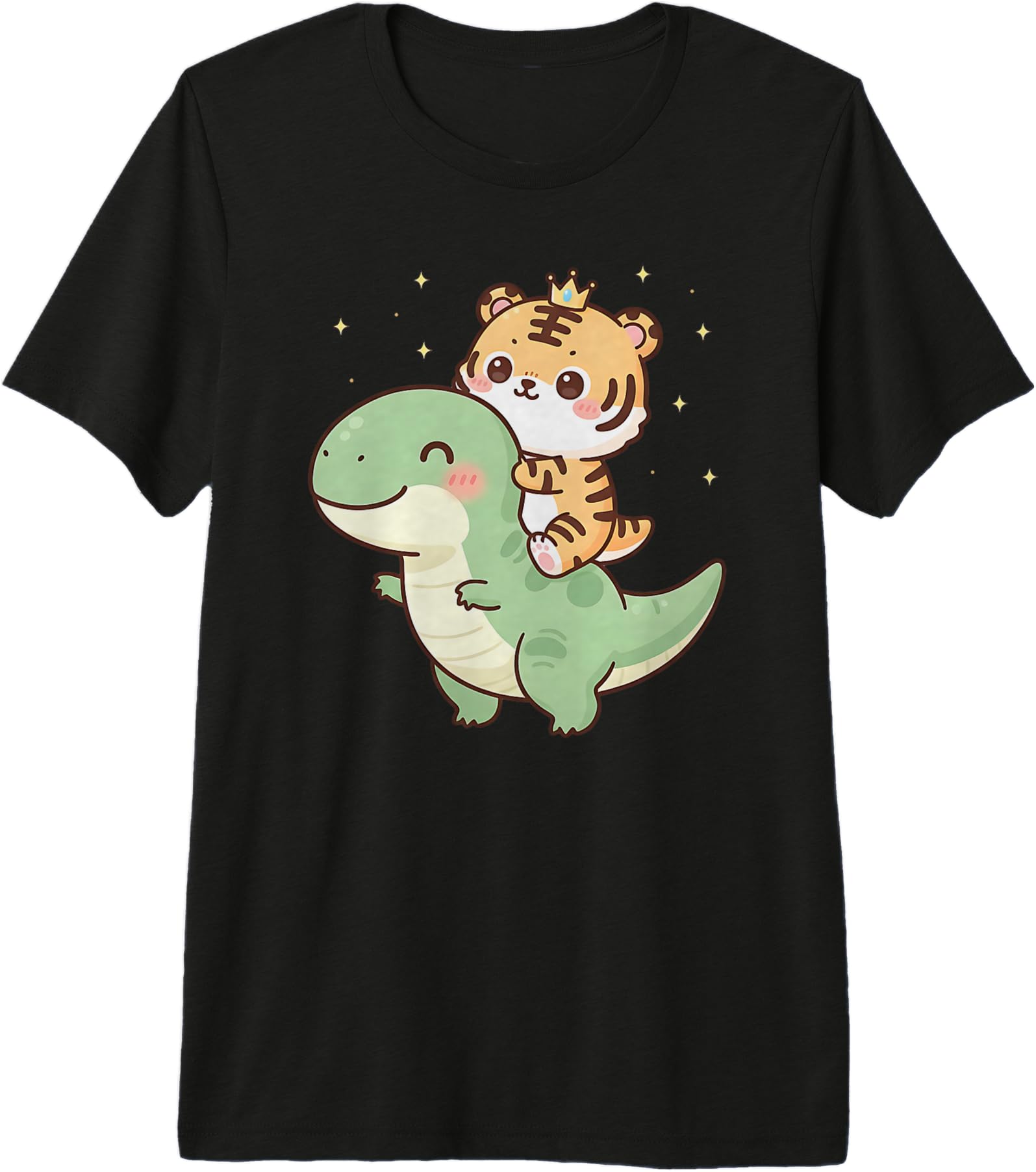 Exclusive Tiger Kitten Riding T Rex Hoodie - Novelty Apparel Unisex - T-Shirt, Sweatshirt, Hoodie