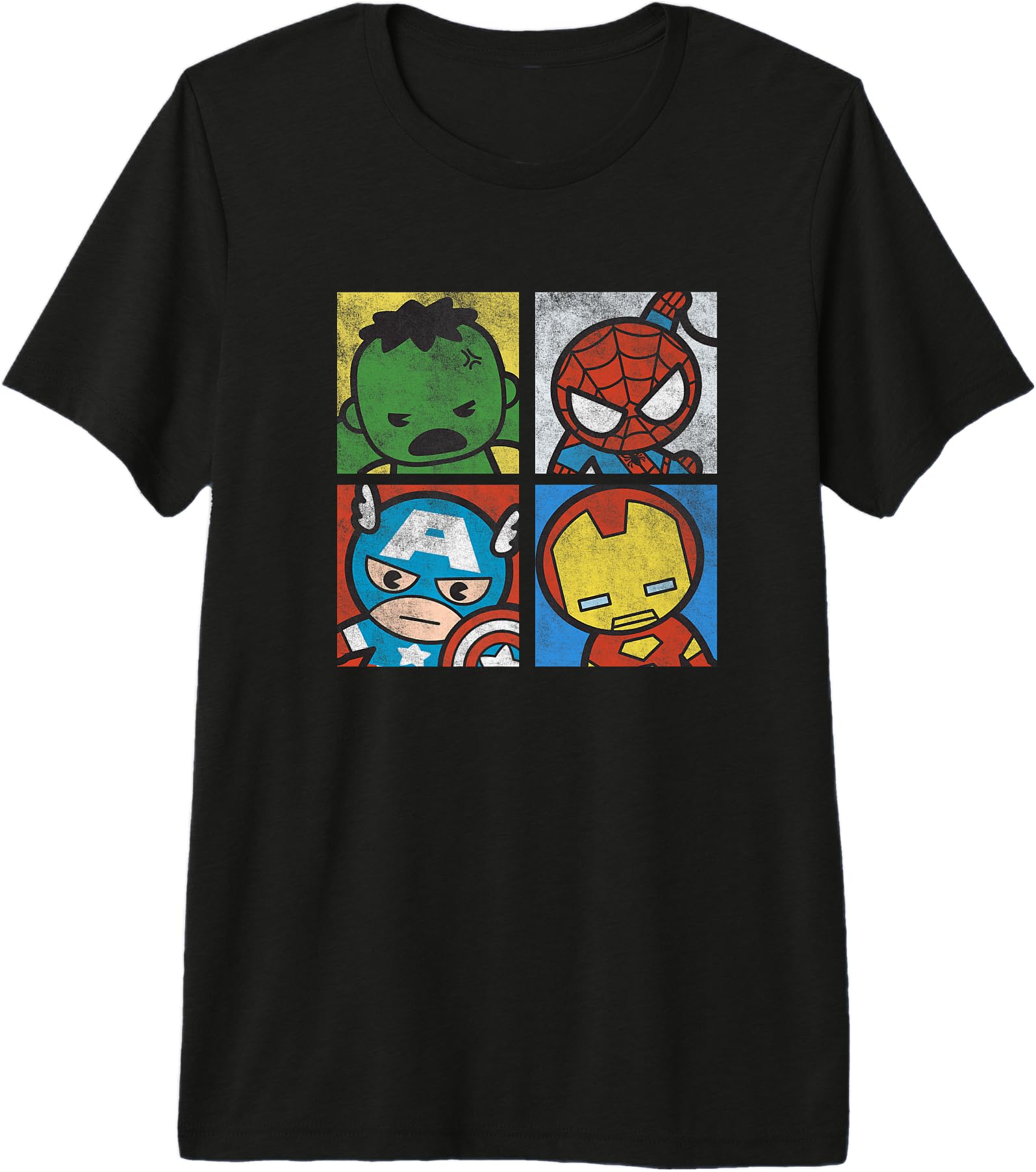 Original Marvel Kawaii Chibi Avengers Hoodie - Minimalist Print for Adults - T-Shirt, Sweatshirt, Hoodie