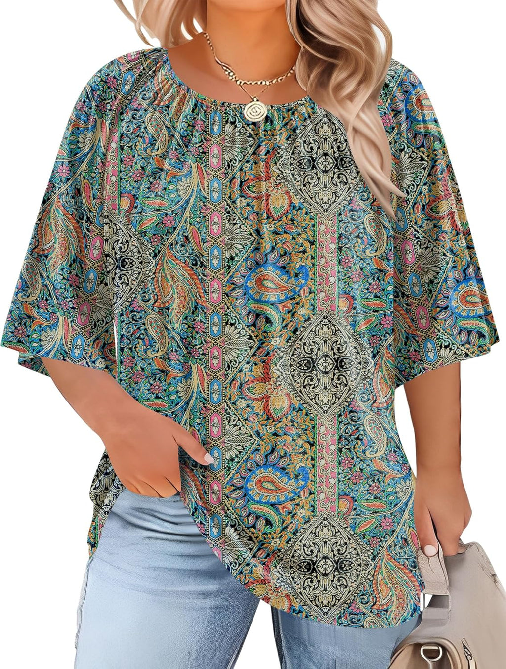 Womens Plus Size Tops Summer 3/4 Length Sleeve - Adult & Kids T-Shirts, Sweatshirts & Hoodies apparel design preview 1