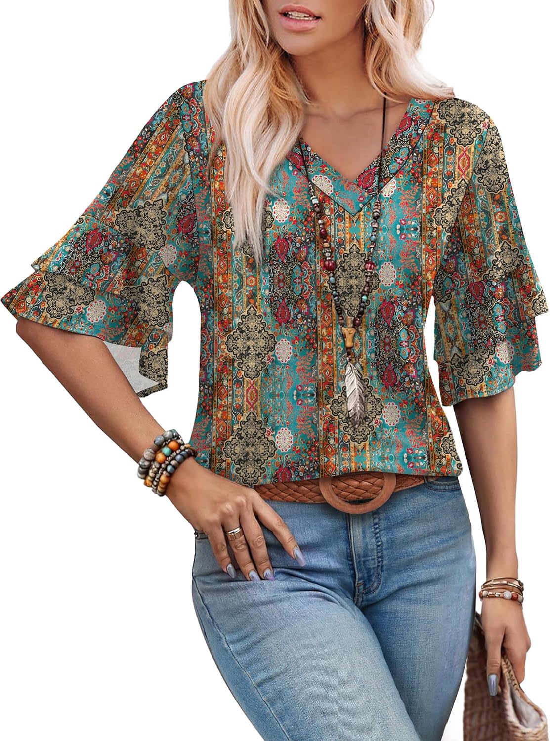 Spring Tops for Women Boho Fashion Clothing Cute 3/4 - Adult & Kids T-Shirts, Sweatshirts & Hoodies apparel design preview 1