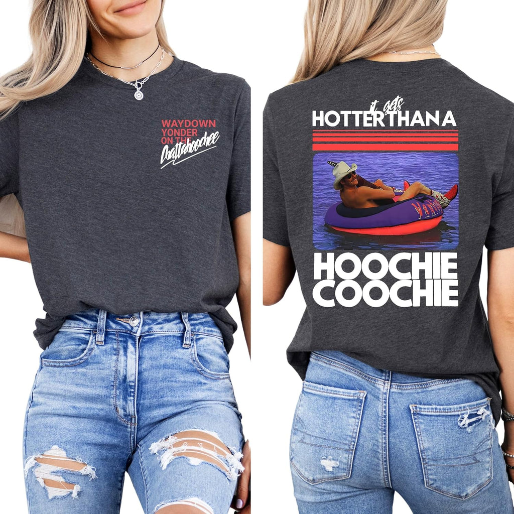 Hotter Than A Hoochie Coochie Country Music 90s - Adult & Kids T-Shirts, Sweatshirts & Hoodies apparel design preview 1