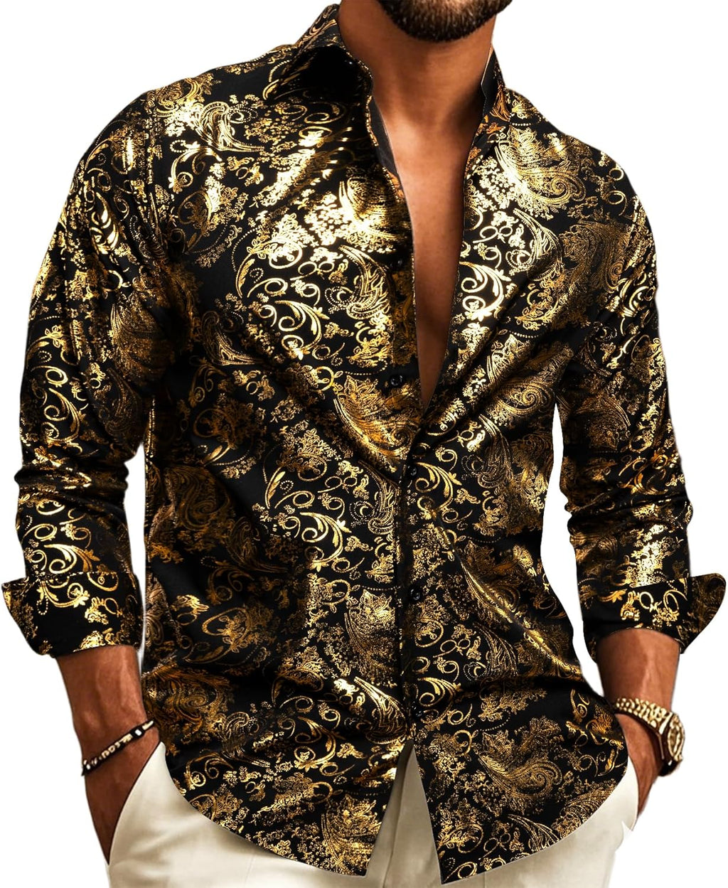 Men's Disco Dress Nightclub Mexico Paisley Floral - Adult & Kids T-Shirts, Sweatshirts & Hoodies apparel design preview 1