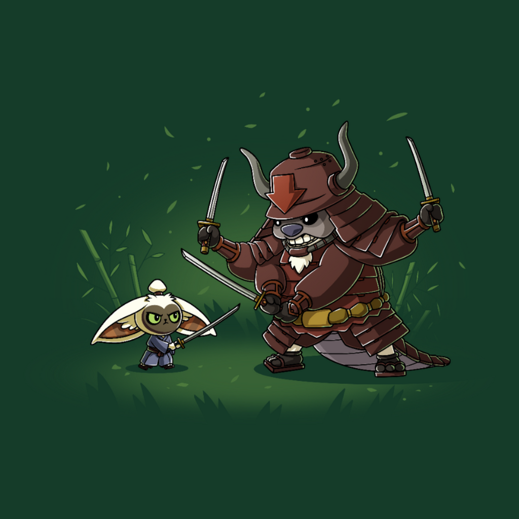 Ronin Momo and Samurai Appa - Adult & Kids T-Shirts, Sweatshirts & Hoodies apparel design preview 1