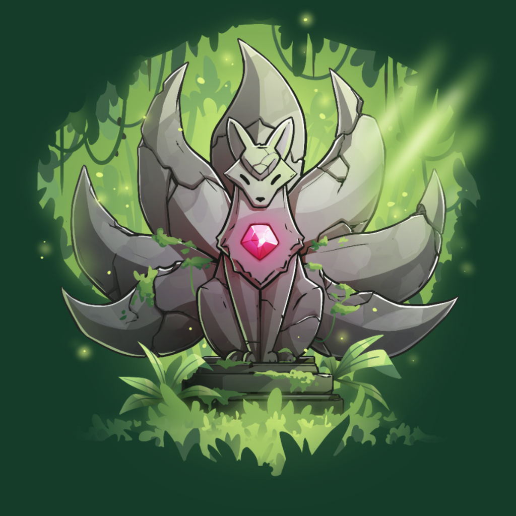 Kitsune Statue - Adult & Kids T-Shirts, Sweatshirts & Hoodies apparel design preview 1