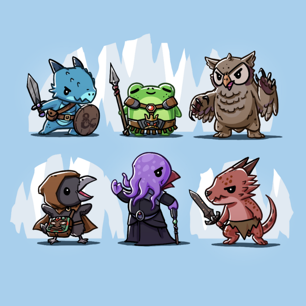 D&D Species and Monsters - Adult & Kids T-Shirts, Sweatshirts & Hoodies apparel design preview 1