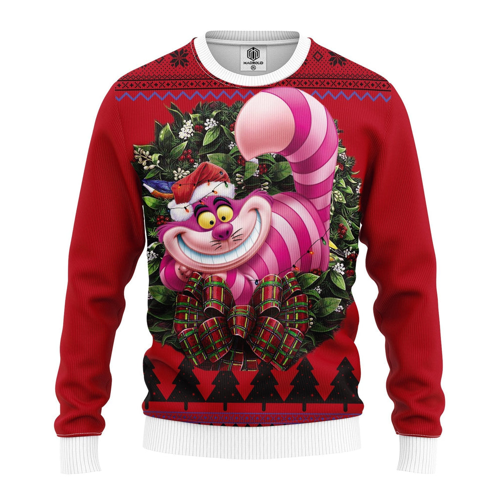 Cheshire cat Noel Mc 3D Ugly Christmas Sweater - Holiday Gift product image