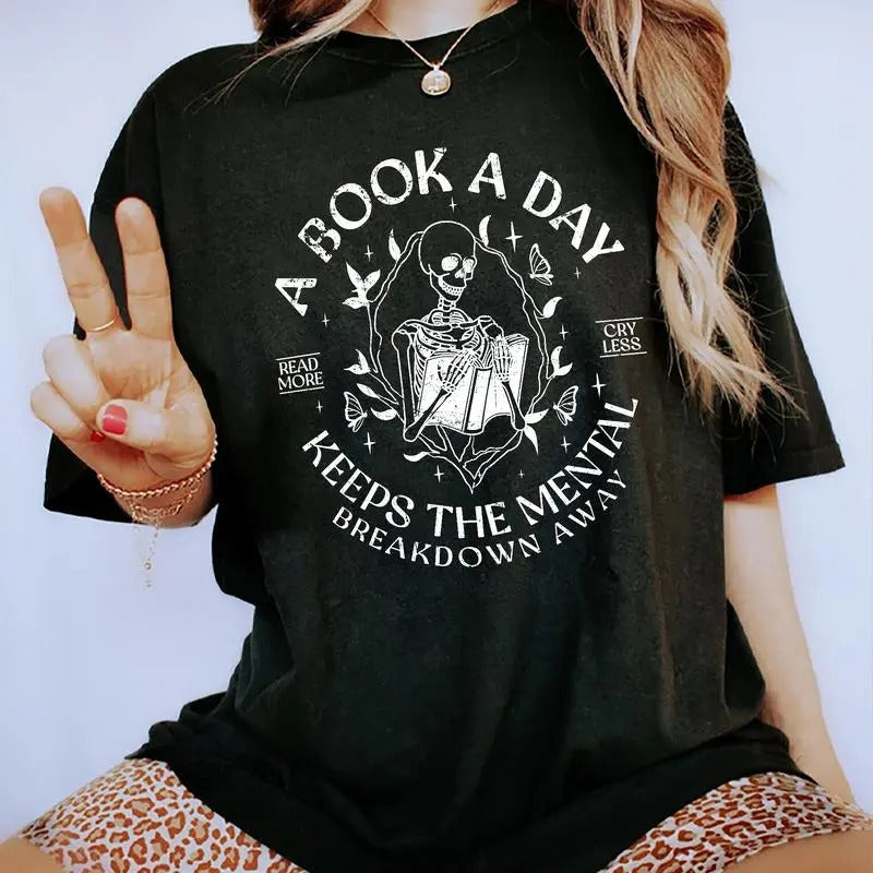 Book Day Keep Mental Breakdown Away Bookish Lover - Adult & Kids T-Shirts, Sweatshirts & Hoodies apparel design preview 1