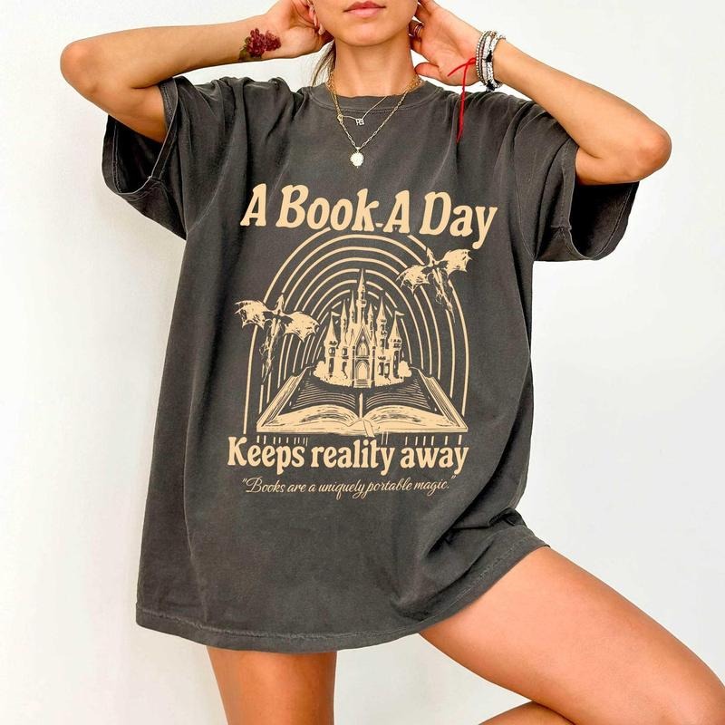 Book Day Dragon Bookish Comfort Colors Club TT - Adult & Kids T-Shirts, Sweatshirts & Hoodies apparel design preview 1