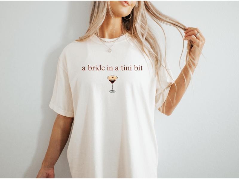 Bride Tini Bit T Shir Espresso Martini Themed - Adult & Kids T-Shirts, Sweatshirts & Hoodies apparel design preview 1